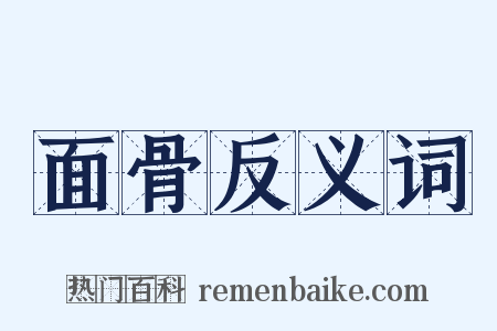 面骨反义词是什么意思的图片